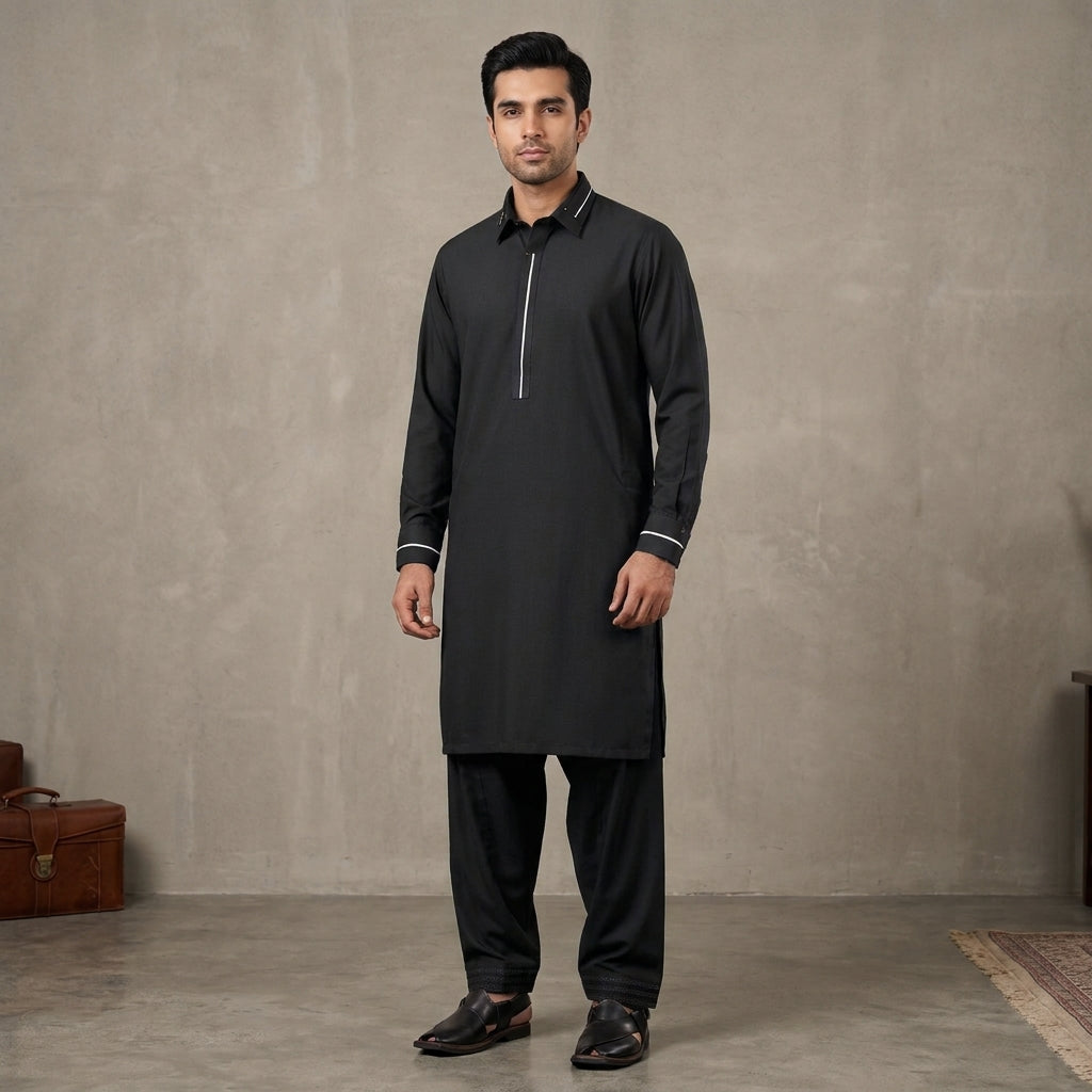Black Premium Kameez Shalwar
