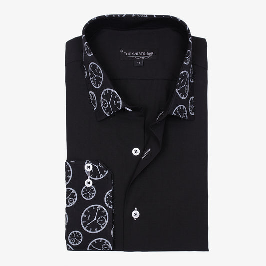 Black Plain  Shirt