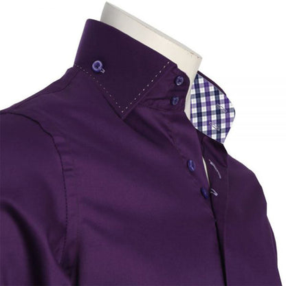 Herman Double Button Collar Purple