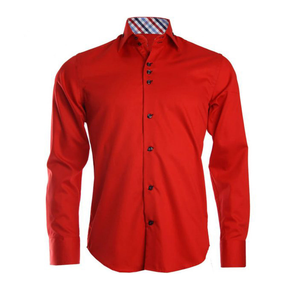 Nelson Double Button Collar Red