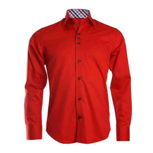 Nelson Double Button Collar Red