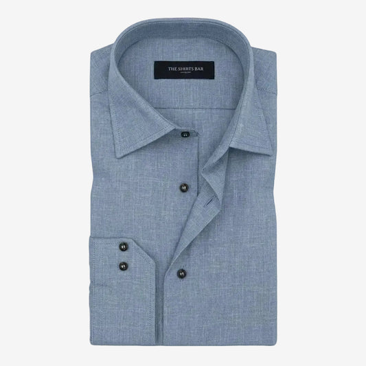 Harbor Haze Linen-Blend Shirt