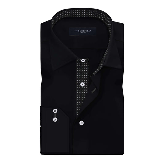 Kasey  Black Plain Shirt