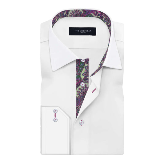 Neo  White Plain Shirt