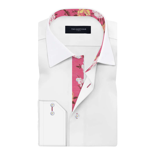 Calderon White Plain Shirt