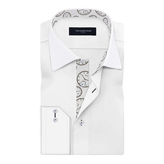 Larsen White Plain Shirt